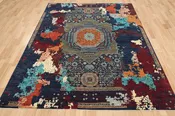 10X13 Mamluk Multicolor Abstract Handmade Wool Rug # 14728