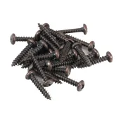 100 Pieces #4 x 5/8" Deep Coarse Thread Round Phillips Pan Head Bronze Plated Screw