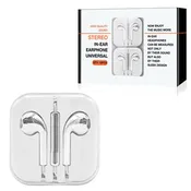 3.5mm Circular Earbuds with Mic and Volume Control In Silver (12pcs) HS72-35MMSL