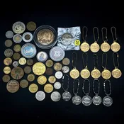 Challenge Coin Token Lot Military Pikes Peak Arcade Exonumia 55+ Piece Vintage