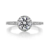 1.25 Ct. Round Moissanite Tacori Dantela Halo Engagement Ring (2639RDP-M)