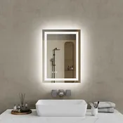 20x28 LED Bathroom Mirror – Front & Back Lit Vanity Mirror with Anti-Fog