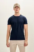 100% Cotton Crew-Neck T-Shirt - Navy