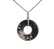 Black Circle of Round Cut Diamonds