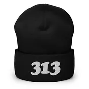 313 Cuffed Beanie - Black / White