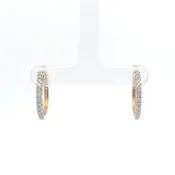 .50 TCW Natural Diamond Yellow Gold Hoop Earrings
