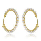 Baby Akoya Pearl Hoop Earrings