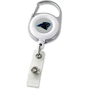 CAROLINA PANTHERS RETRACTABLE DELUXE BADGE REEL. SOLD IN SETS OF 3 ONLY
