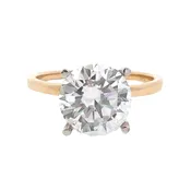 14 KARAT YELLOW & WHITE GOLD DIAMOND ENGAGEMENT STYLE RING MOUNTING