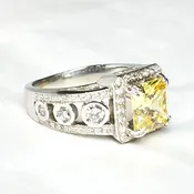 Fancy Yellow Quartz Diamond RIng — Van Dell Jewelers
