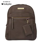2-in-1 Provisions Breast Pump & Diaper Bag Backpack in Saddle