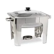 4 Qt. Square Stainless Steel Chafer — PREMIERE PARTY RENTS