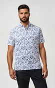 APEX - Blue Clubhouse Floral Print Polo