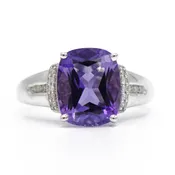 Amethyst Elongated Ring