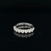 0.5CTW 14K White Gold Diamond Wedding Band