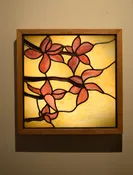 Custom Stained Glass Magnolia Branches Window — Mountain Edge Refined Glass