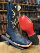 CUEVAS TRADITION | EXOTIC BOOTS | WIDE SQUARE TOE | PYTHON | BLACK MATTE | 104