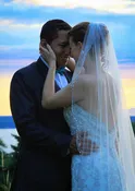Hand Beaded Bridal Veil with Crystals (#Deana)