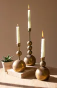 Antique Brass Taper Candle Holders