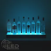 1 Step LED Liquor Shelf | Color-Changing Lighted Display for Home Bar or Commercial Use