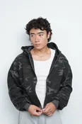 CAMO WAFFLE ZIP UP