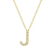 10kt Gold Diamond Inital Necklace