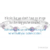 10K White Gold band with alternating 4 Round Purple Diamond and 5 Marquise Lab Grown Diamond having TCW-.47