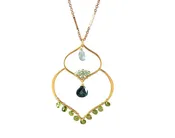 20” Gold Double Lotus Necklace