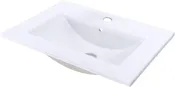 24" Ceramic Vanity Top with Integrated Sink, Top & Sink Only, 24" W x 18" D, Single Hole Faucet Pre-drilled