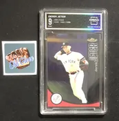 2001 Topps Finest  #100. #1441/1999. DEREK JETER. MINT 9