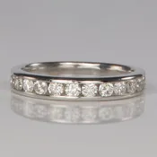 10K White Gold Diamond Band