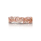 0.15 Carat Leaf Design Diamond Band