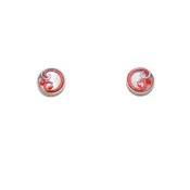 10mm Coral Mother of Pearl Studs