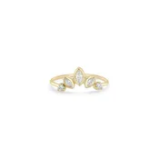 14K GRADUATING MARQUISE & PRONG DIAMOND FAN RING