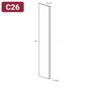 C26 Green Forest – Tall End Panel – 1 1/2″ x 24″ x 93″ – Special Grey