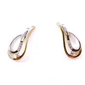 Two Tone Diamond Earrings (OUT OF STOCK)