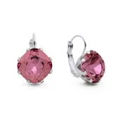 Antique Pink Leverback Drop Earrings