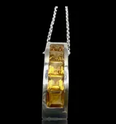 Citrine Stone set on Sterling Silver Pendant