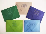 Custom calligraphy return address stamp