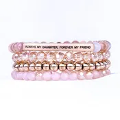 ALWAYS MY DAUGHTER 4 BRACELET GIFT SET - SUNSTONE