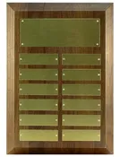 10" x 14" Perpetual Plaque with 12 Brass Nameplates
