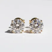 2.04 CTW Lab-Grown Diamond Studs | 14K Yellow Gold | IGI Certified