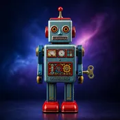 Retro Tin Robot — Imported