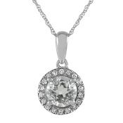 10 Karat White Precious Topaz Necklac