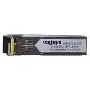 2.488Gbps SFP Bi-Directional Transceiver, 20KM, Tx1550nm/Rx1310nm, Single Mode - NSB1513-3LCD25
