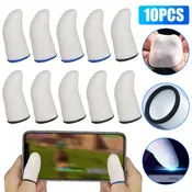 10 Packs Finger Sleeves for Mobile Phone, Tablet Gaming-Anti-sweat Breathable Seamless Touchscreen Gloves/ Wrap, Gamer Thumb Protector/for Phone Games