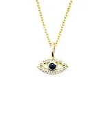 14K Diamond & Sapphire Eye