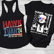 2024 Trump Fans Shirt, Hawk Tuah and Spit on That Thang Shirt, 4th of July Shirts