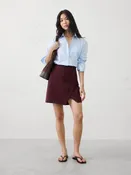 Overlap Ponte Mini Skirt