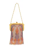 1920s Gold Filigree Frame Mini Noveau Mesh Bag